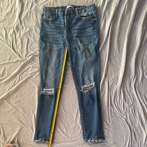 Women's Blue Distressed Jeans